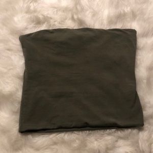 Tube top . Olive. Size medium